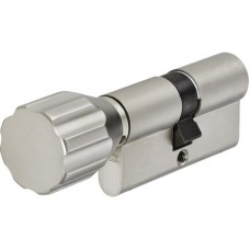 ABUS A93 KNP 45/45 Κύλινδρος Ασφαλείας με Πόμολο Νίκελ