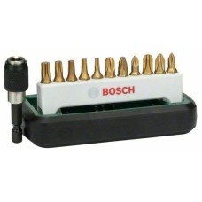 Bosch Σετ 11 Μύτες Κατσαβιδιού Σετ Αντάπτορας Line TiN