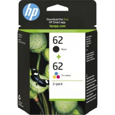 HP 62 Πακέτο 2 Μελανιών Εκτυπωτή InkJet Πολλαπλό (Color) / Μαύρο (N9J71AE)