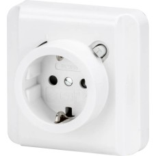 Gewiss GW95922 Μονή Χωνευτή Πρίζα Ρεύματος Ασφαλείας με Ρελέ Διαρροής 16A Λευκή