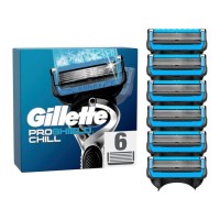 Gillette Fusion Proshield Chill Ανταλλακτικές Κεφαλές με 5 Λεπίδες & Λιπαντική Ταινία 6τμχ