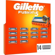 Gillette Fusion5 Ανταλλακτικές Κεφαλές με 5 Λεπίδες & Λιπαντική Ταινία 14τμχ