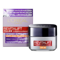 L'Oreal Paris Revitalift Filler Κρέμα Προσώπου Ημέρας με SPF50 για Ενυδάτωση, Αντιγήρανση & Λάμψη με Υαλουρονικό Οξύ 50ml