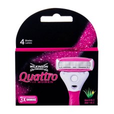 Wilkinson Sword Quattro for Women Ανταλλακτικές Κεφαλές με 4 Λεπίδες & Λιπαντική Ταινία 3τμχ