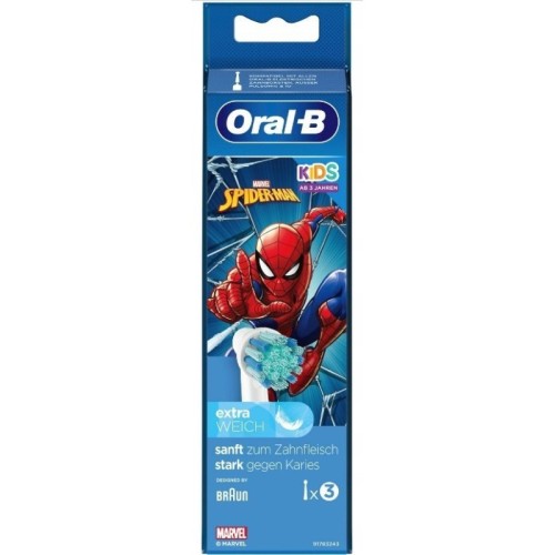 Oral-B Ανταλλακτικό για Ηλεκτρική Οδοντόβουρτσα Kids Spiderman για 3+ χρονών 3τμχ