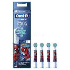 Oral-B Ανταλλακτικό για Ηλεκτρική Οδοντόβουρτσα Pro Kids Spiderman για 3+ χρονών 4τμχ