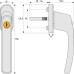 ABUS FG210 Τριπλό ΣΕΤ Χερούλι για Παράθυρα και Μπαλκονόπορτες με Κλειδαριά