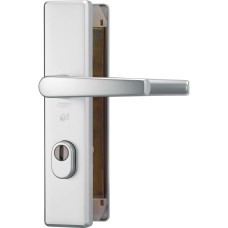 ABUS BLZS110 Πόμολο Εξωτερικής/Ασφαλείας Πόρτας Νίκελ Ματ Πλάκα Ζευγάρι 110mm