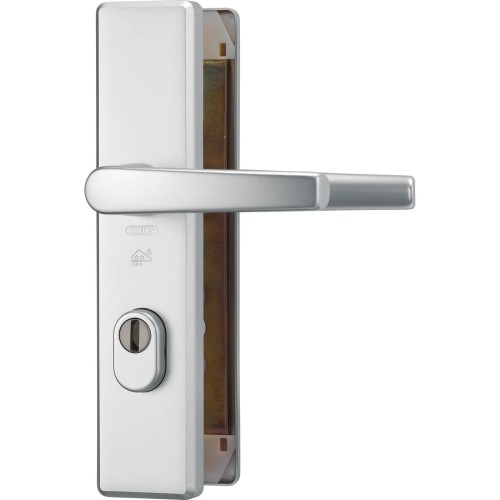 ABUS BLZS110 Πόμολο Εξωτερικής/Ασφαλείας Πόρτας Νίκελ Ματ Πλάκα Ζευγάρι 110mm